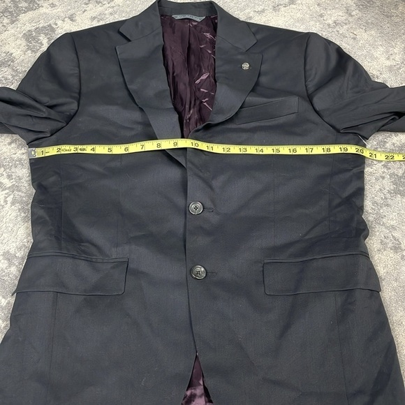 New Jack Victor Esprit Wool Suit Jacket Blazer Black Sz 38S - Picture 8 of 16
